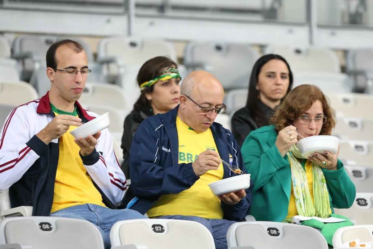Torcedores no Mineiro durante jogo entre Brasil e Austrlia pelos Jogos Olmpicos do Rio