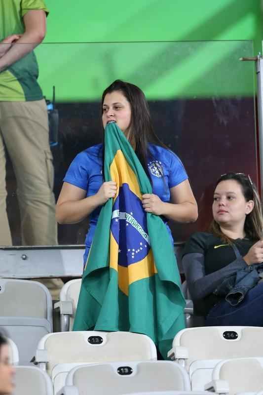 Torcedores no Mineiro durante jogo entre Brasil e Austrlia pelos Jogos Olmpicos do Rio