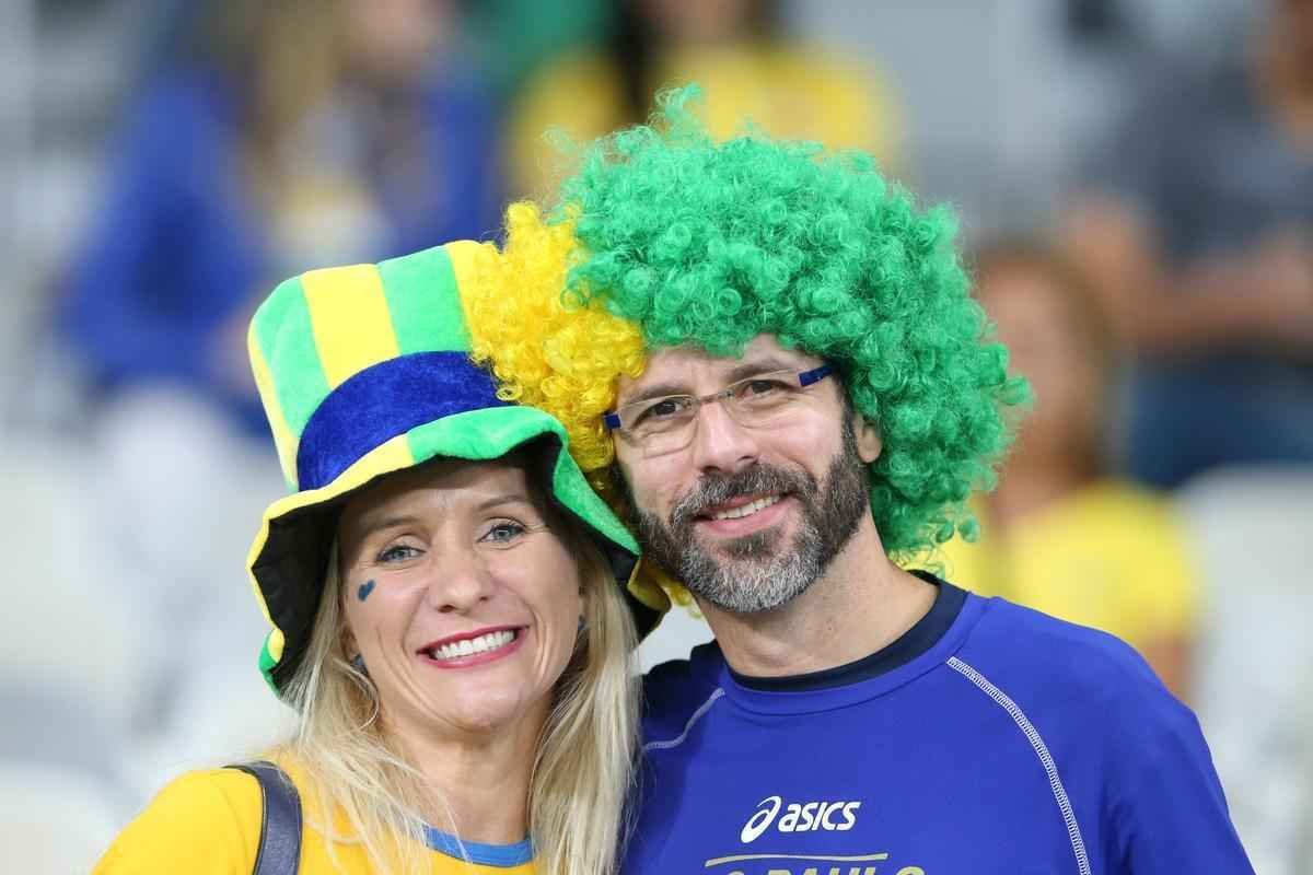 Torcedores no Mineiro durante jogo entre Brasil e Austrlia pelos Jogos Olmpicos do Rio
