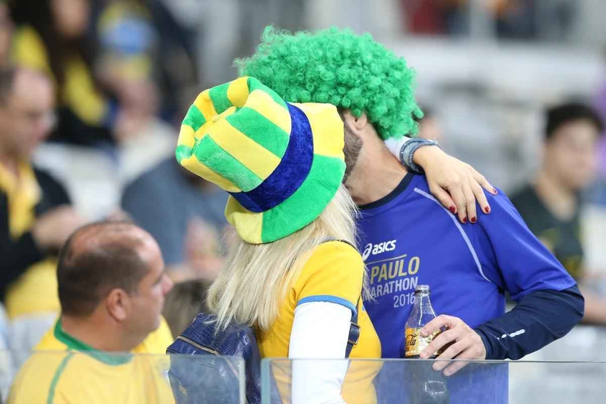 Torcedores no Mineiro durante jogo entre Brasil e Austrlia pelos Jogos Olmpicos do Rio