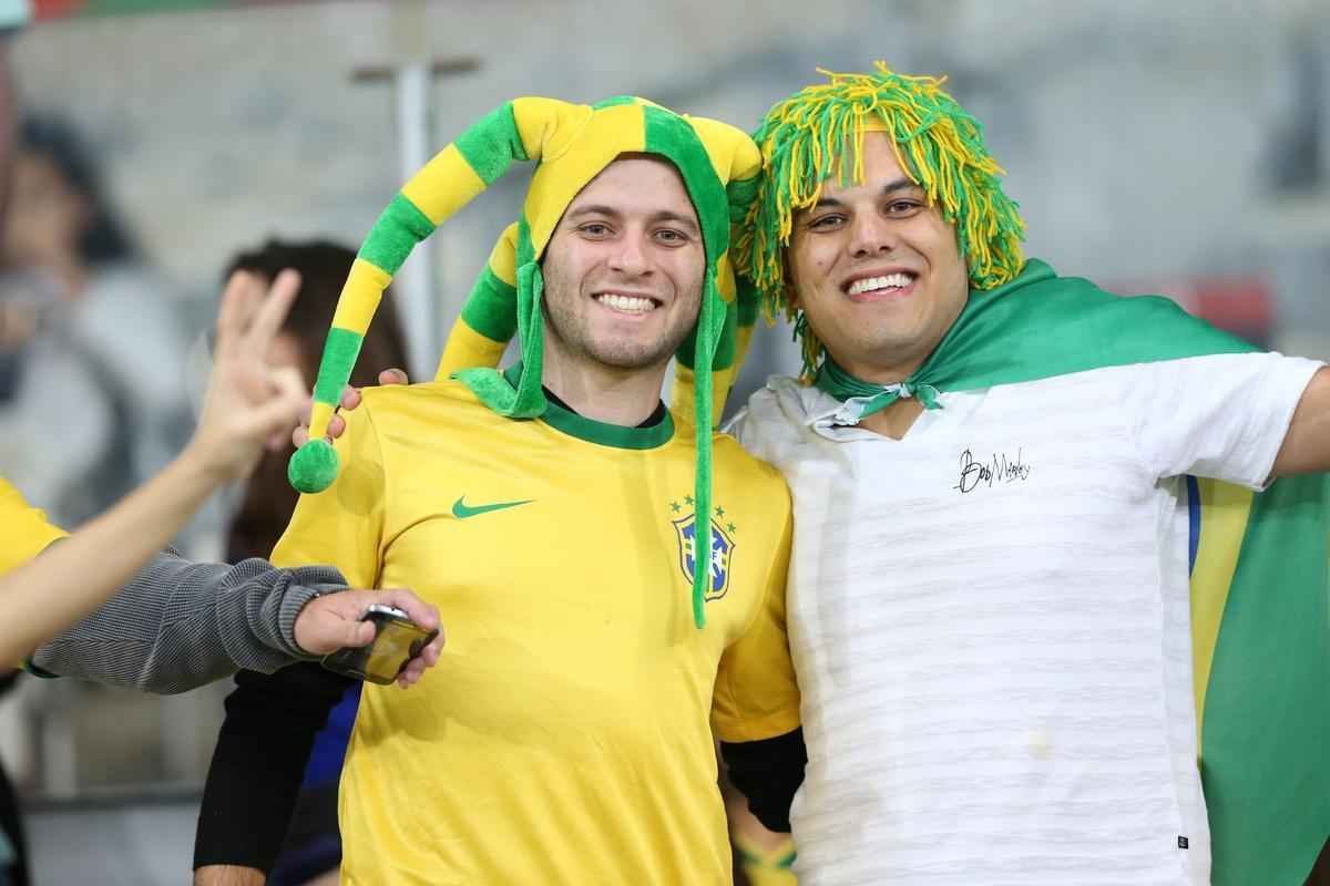 Torcedores no Mineiro durante jogo entre Brasil e Austrlia pelos Jogos Olmpicos do Rio