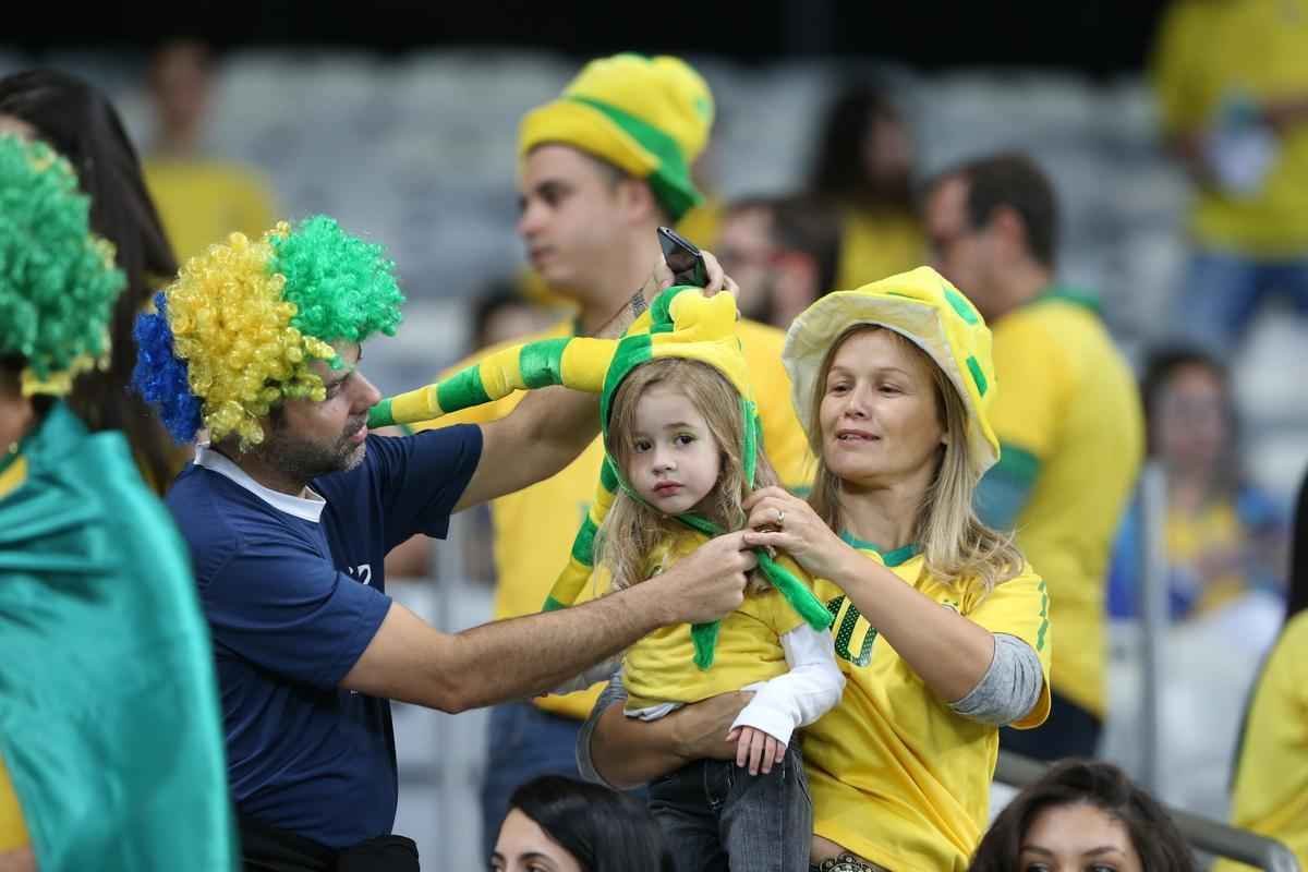 Torcedores no Mineiro durante jogo entre Brasil e Austrlia pelos Jogos Olmpicos do Rio