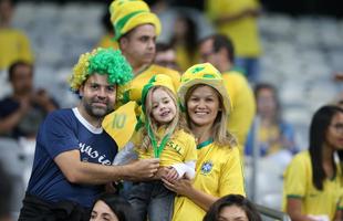 Torcedores no Mineiro durante jogo entre Brasil e Austrlia pelos Jogos Olmpicos do Rio