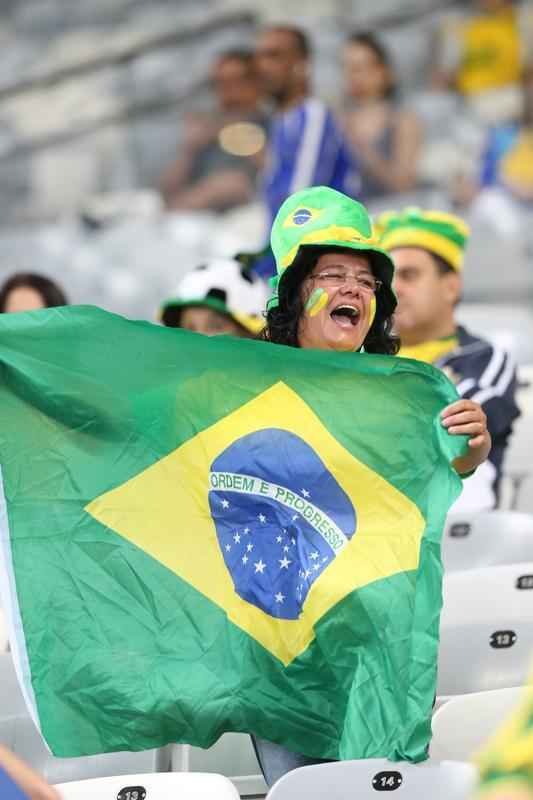 Torcedores no Mineiro durante jogo entre Brasil e Austrlia pelos Jogos Olmpicos do Rio