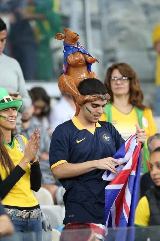 Torcedores no Mineiro durante jogo entre Brasil e Austrlia pelos Jogos Olmpicos do Rio