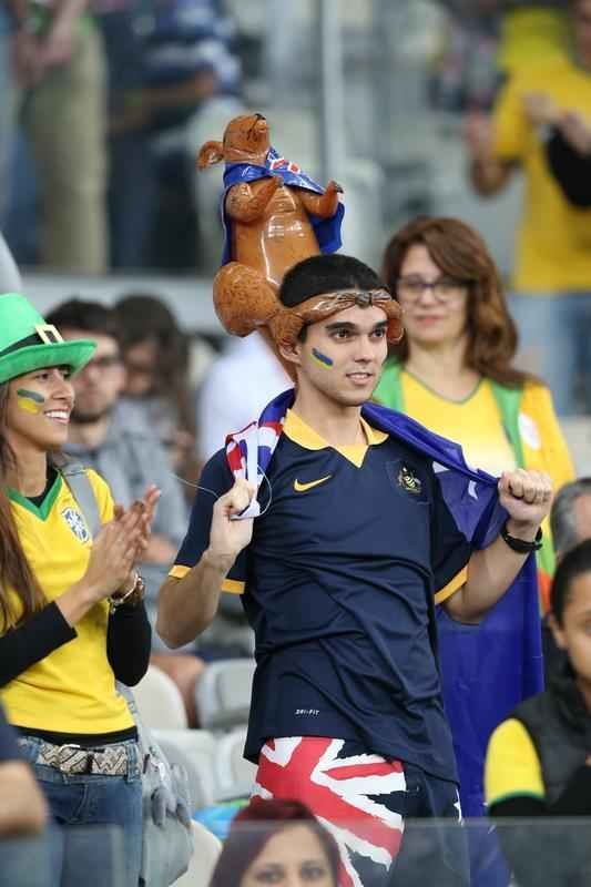 Torcedores no Mineiro durante jogo entre Brasil e Austrlia pelos Jogos Olmpicos do Rio