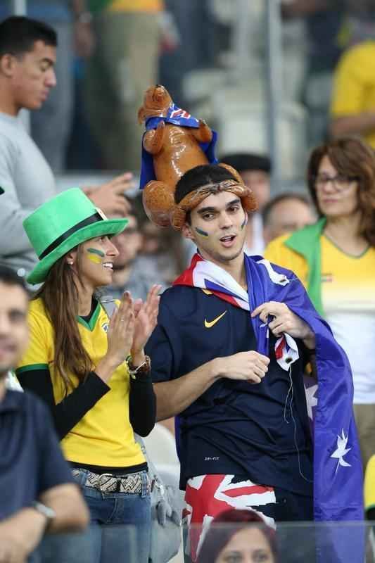 Torcedores no Mineiro durante jogo entre Brasil e Austrlia pelos Jogos Olmpicos do Rio