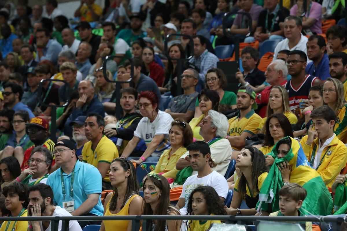 Fotos do jogo entre Brasil e Argentina na Arena Olmpica de Basquete (Rodrigo Clemente/EM D.A Press)