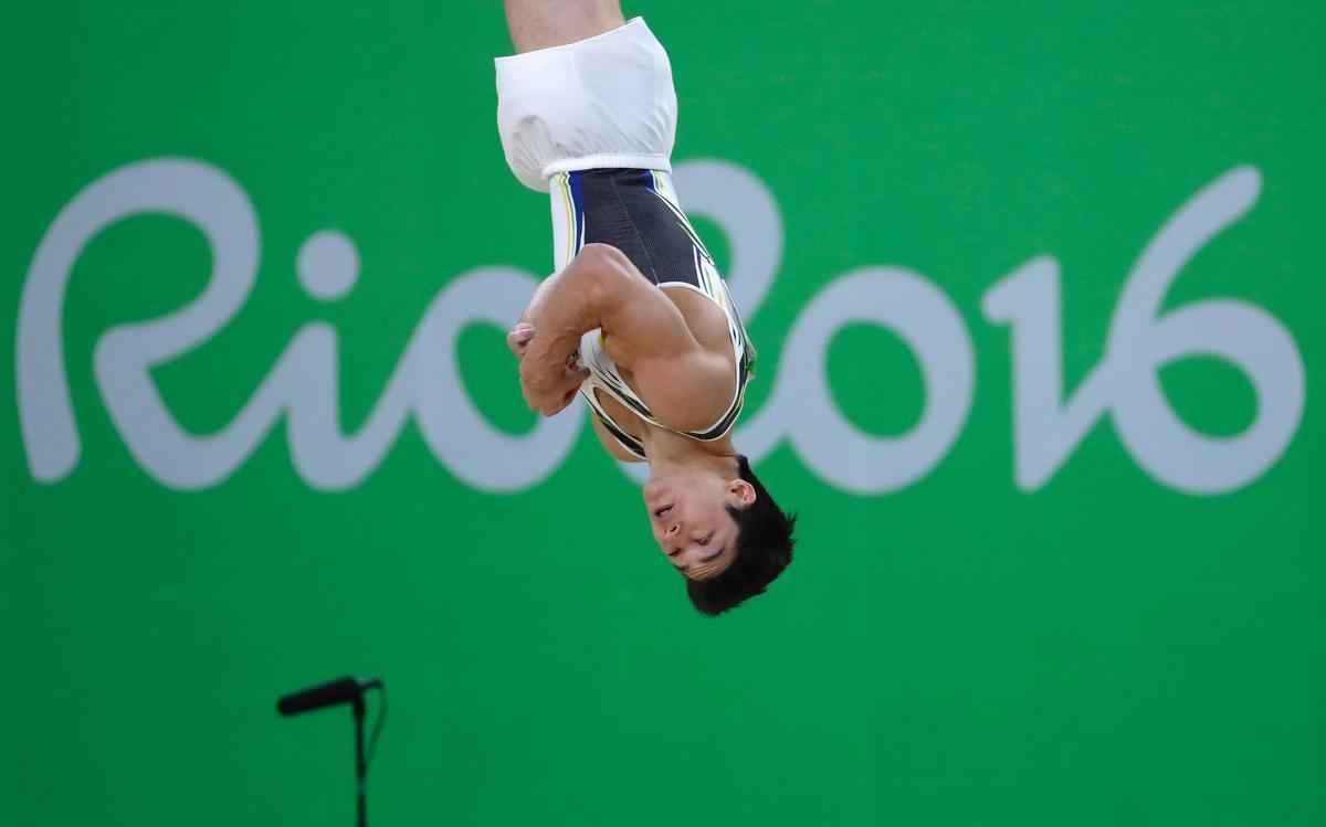 Nory ficou em terceiro e garantiu a medalha de bronze na prova de solo da ginstica