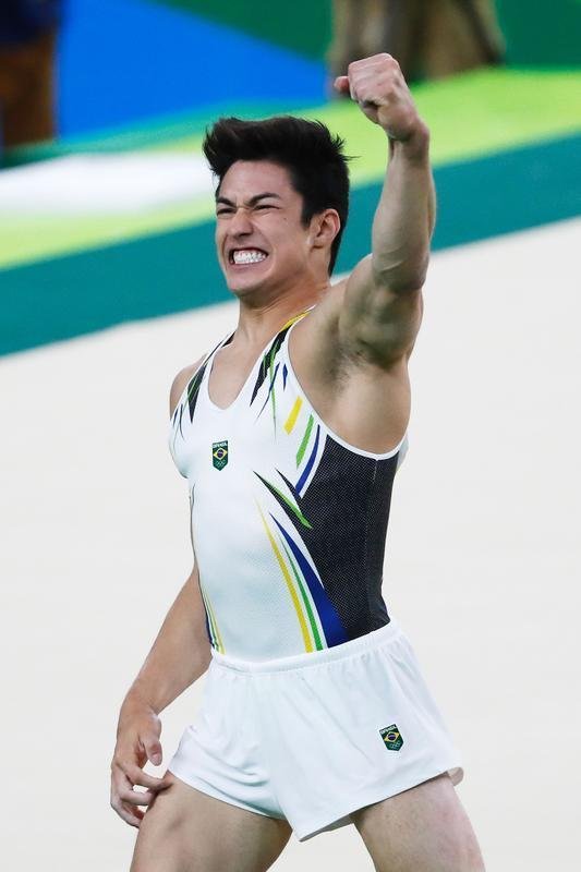 Nory ficou em terceiro e garantiu a medalha de bronze na prova de solo da ginstica