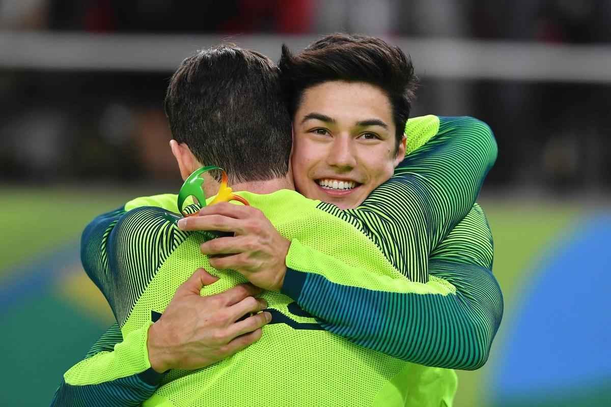 Brasileiros Diego Hypolito e Arthur Nory conquistaram a medalha de prata e bronze, respectivamente, na prova de solo da ginstica nos Jogos Olmpicos do Rio de Janeiro