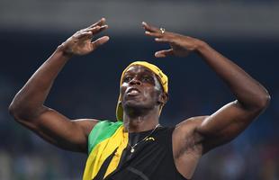 Usain Bolt comemorou tricampeonato olmpico com pblico no Engenho, no Rio