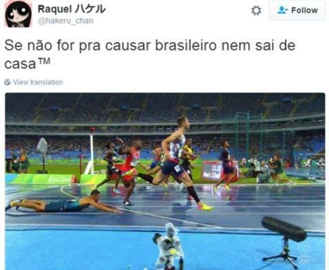Classificao de brasileiro com peixinho no atletismo vira meme na internet