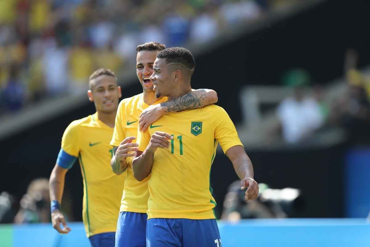 Brasil goleou Honduras por 6 a 0 e avanou  deciso do futebol masculino nos Jogos