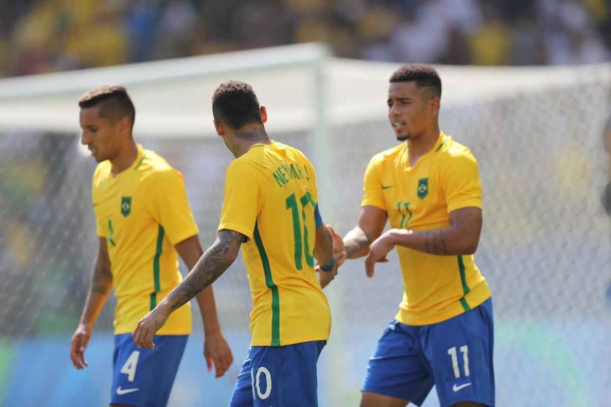 Brasil goleou Honduras por 6 a 0 e avanou  deciso do futebol masculino nos Jogos
