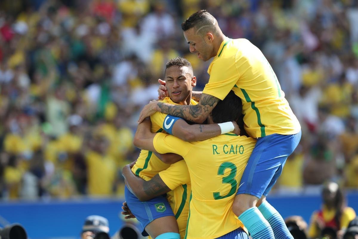 Brasil goleou Honduras por 6 a 0 e avanou  deciso do futebol masculino nos Jogos