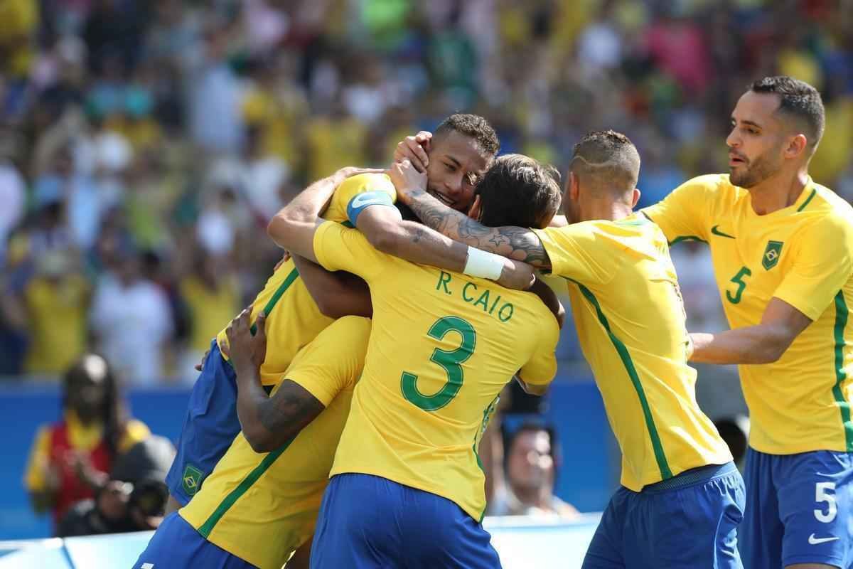 Brasil goleou Honduras por 6 a 0 e avanou  deciso do futebol masculino nos Jogos