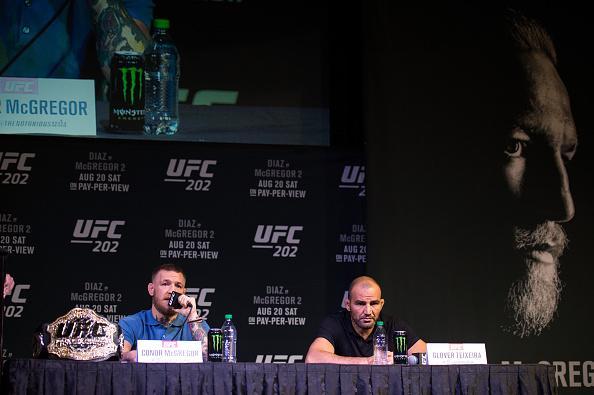 Fotos da coletiva do UFC 202, em Las Vegas - Conor McGregor e Dana White na entrevista