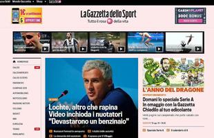 La Gazzetta dello Sport, Itlia: 'Vdeo de assalto mostra que nadadores devastaram posto de gasolina'
