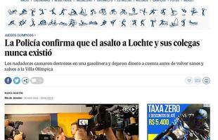 El Pas, Espanha: 'A polcia confirma que o assalto a Lochte e seus colegas nunca existiu'