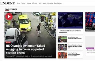 Independent, Inglaterra: 'Nadador olmpico dos EUA inventou assalto para encobrir a confuso em posto de gasolina'