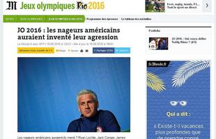 Le Monde, Frana: 'Nadadores americanos inventaram agresso'