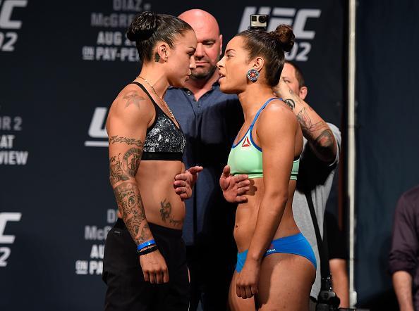 Pesagem oficial do UFC 202, em Las Vegas - Raquel Pennington 61,4kg x Elizabeth Phillips 60,7kg 