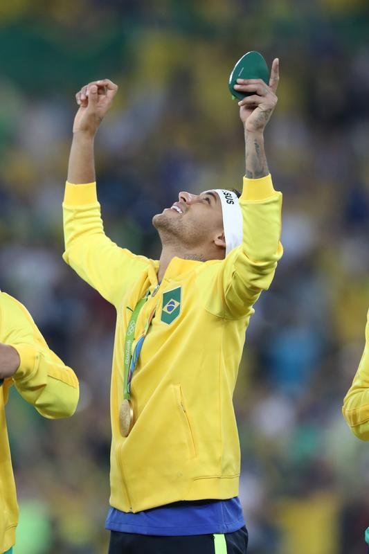 Fotos da comemorao do ouro brasileiro no futebol masculino