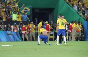 Fotos da comemorao do ouro brasileiro no futebol masculino