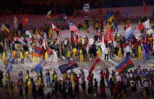 Cerca de mil atletas de todas as delegações participaram da cerimônia de encerramento