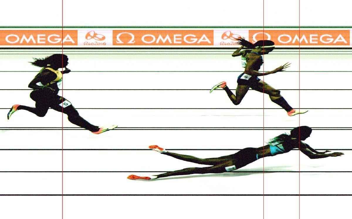 Shaunae Miller, de Bahamas, venceu os 400m feminino com um 'peixinho' nos metros finais e levou o ouro. Ela levou a disputa em 49s44, apenas 0s007  frente da norte-americana Allyson Feliz. Com o mergulho', ela obteve a melhor marca de sua carreira.