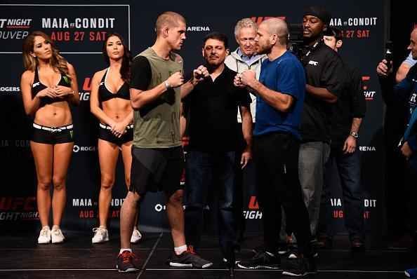 Pesagem oficial do UFC on Fox 21, em Vancouver - Joe Lauzon 70,7kg x Jim Miller 70,08kg 