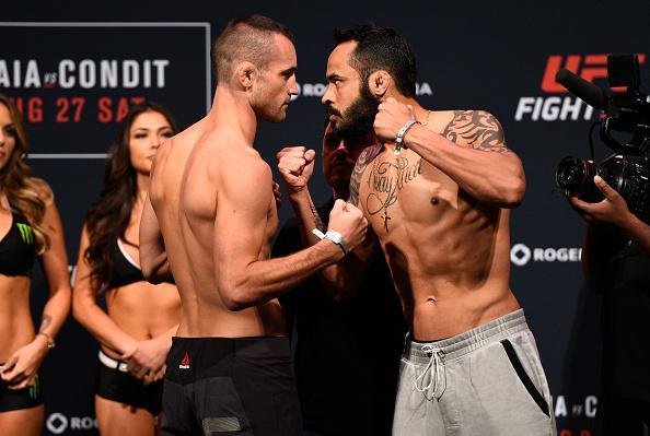 Pesagem oficial do UFC on Fox 21, em Vancouver - Shane Campbell 70,7kg x Felipe Silva 70,1kg 