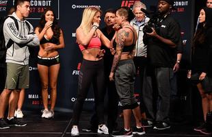 Pesagem oficial do UFC on Fox 21, em Vancouver - Paige VanZant 52,3kg x Bec Rawlings 52,3kg 