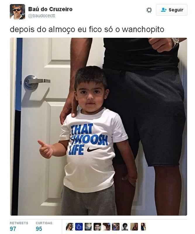 Filho de Ramn bila, pequeno Valentino, de 2 anos, herdou apelido do pai e virou 'Wanchopito'