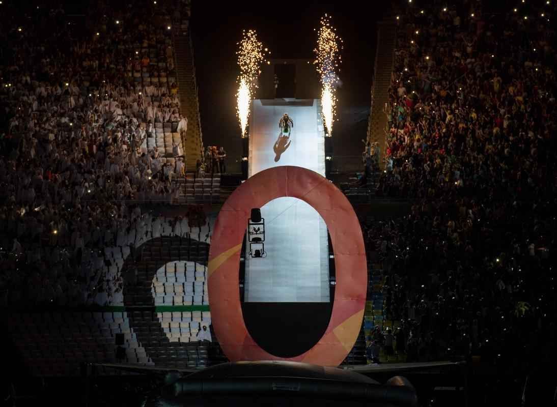 Imagens da Cerimnia de Abertura dos Jogos Paralmpicos Rio 2016, no Maracan