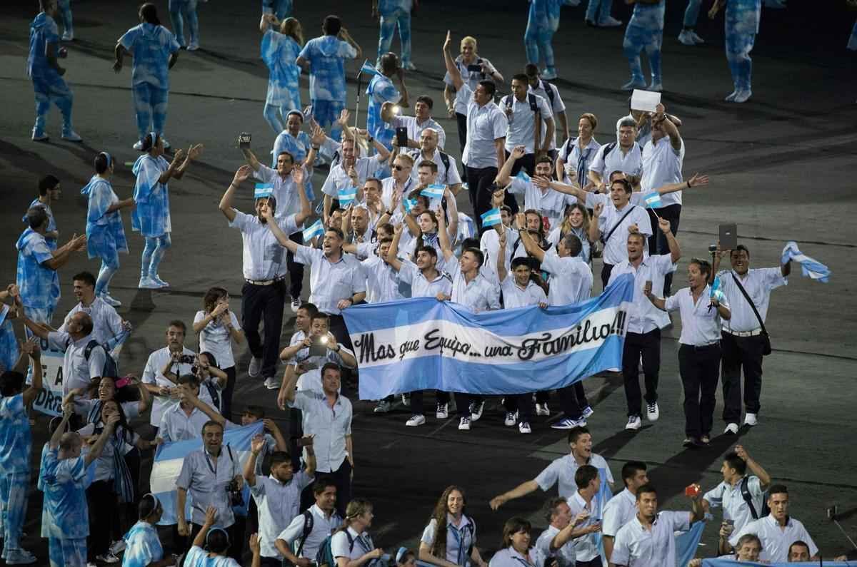 Delegaes na cerimnia de abertura da Paralimpada Rio 2016, no Maracan
