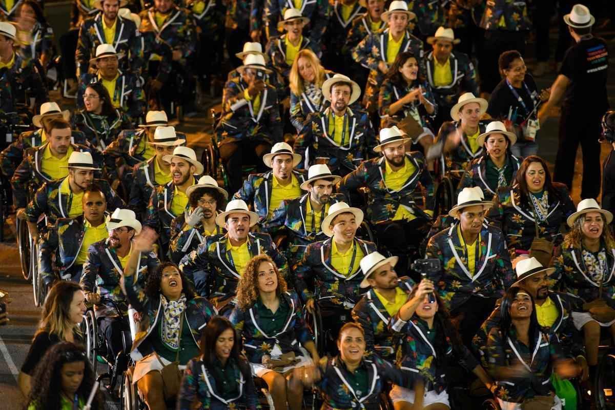Delegaes na cerimnia de abertura da Paralimpada Rio 2016, no Maracan