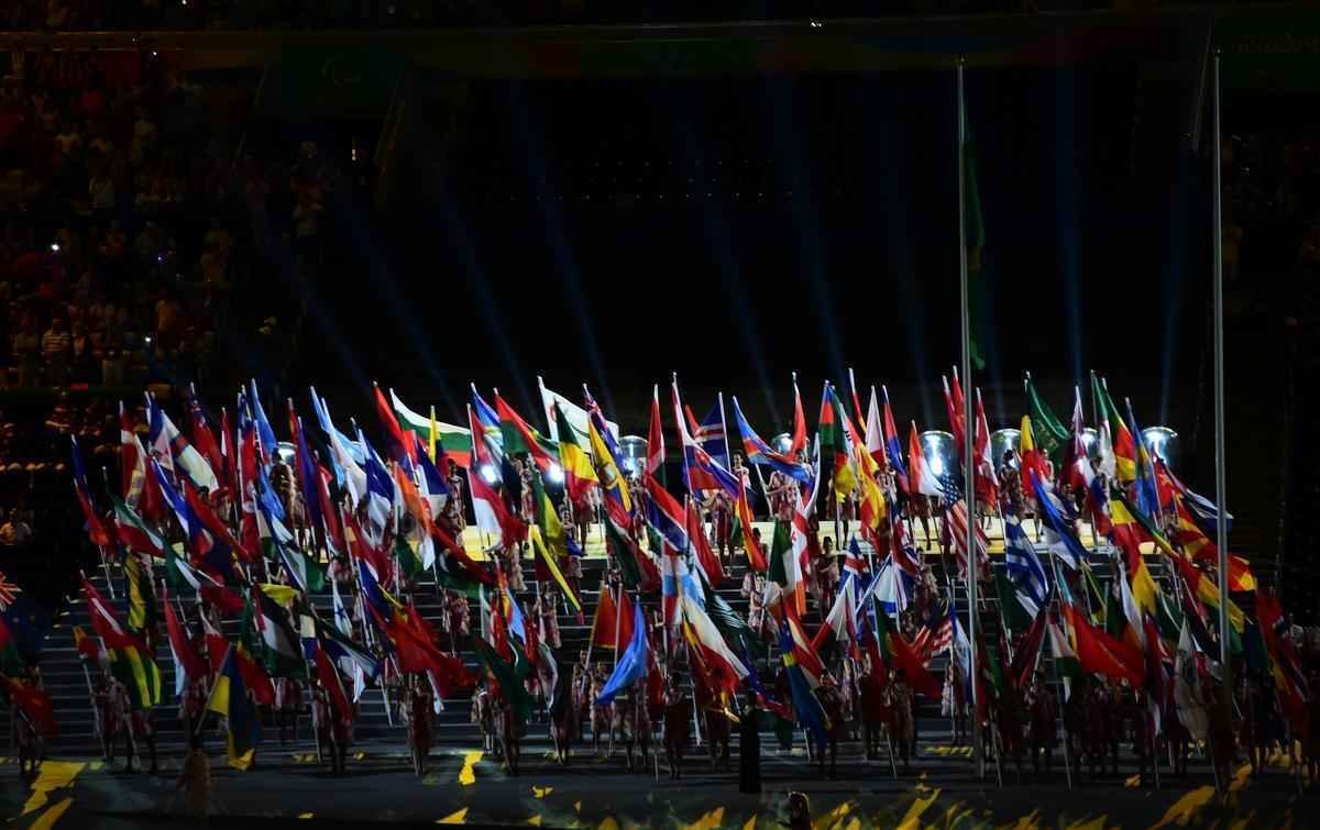 Delegaes na cerimnia de abertura da Paralimpada Rio 2016, no Maracan