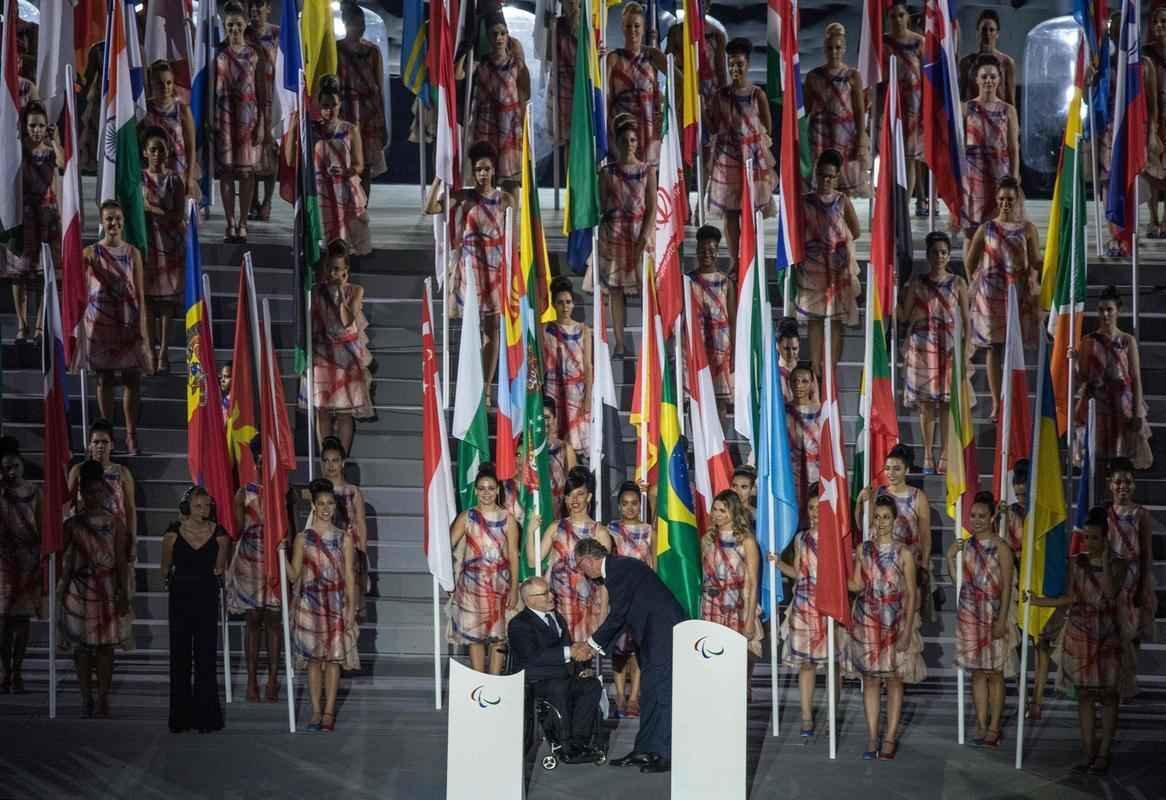 Delegaes na cerimnia de abertura da Paralimpada Rio 2016, no Maracan