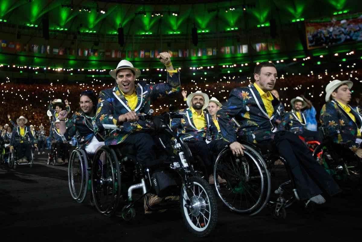 Delegaes na cerimnia de abertura da Paralimpada Rio 2016, no Maracan