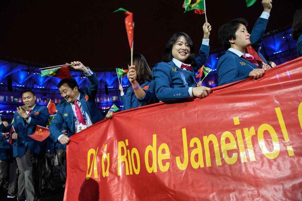 Delegaes na cerimnia de abertura da Paralimpada Rio 2016, no Maracan