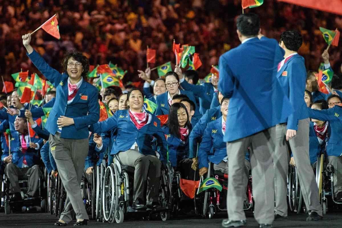 Delegaes na cerimnia de abertura da Paralimpada Rio 2016, no Maracan