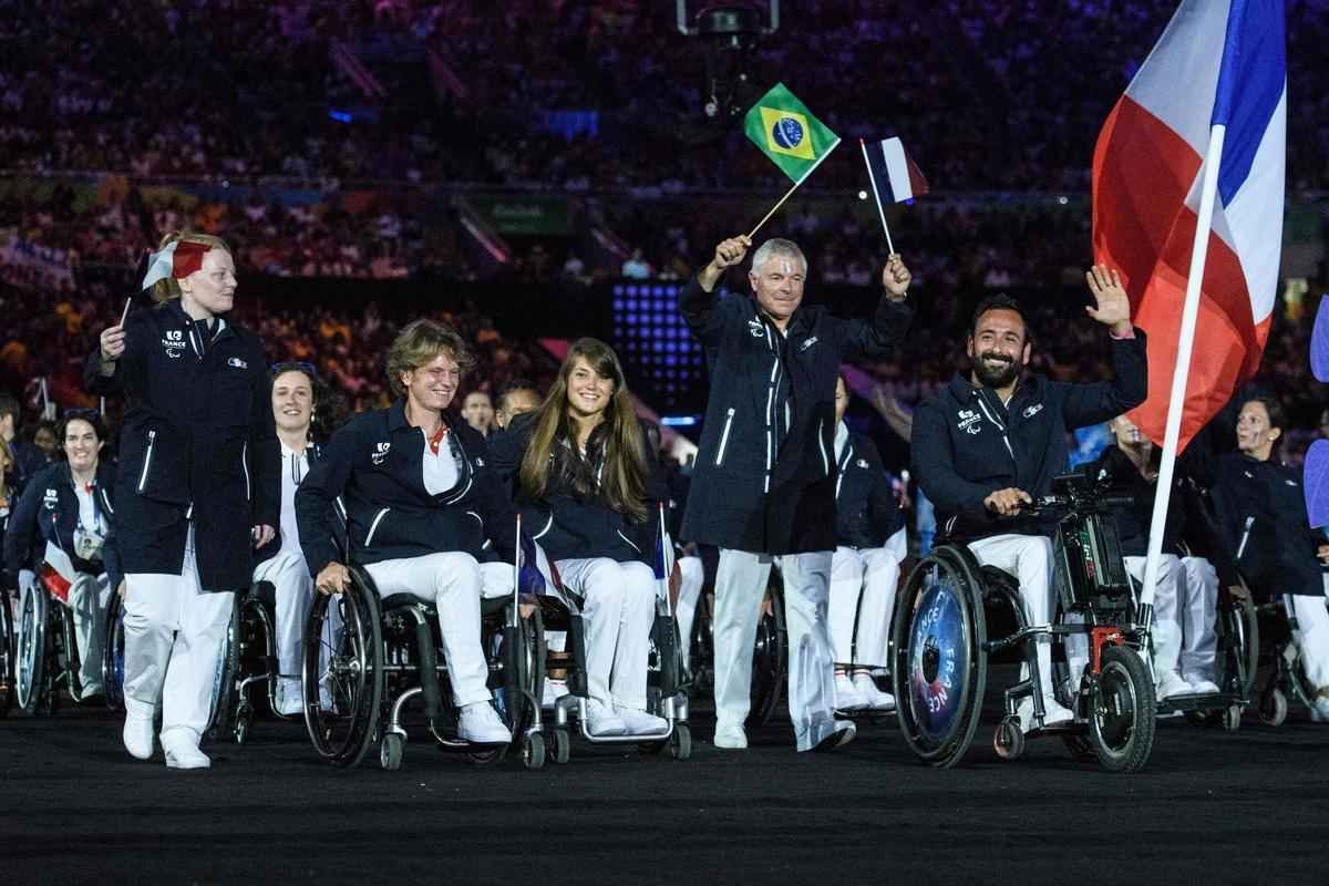 Delegaes na cerimnia de abertura da Paralimpada Rio 2016, no Maracan