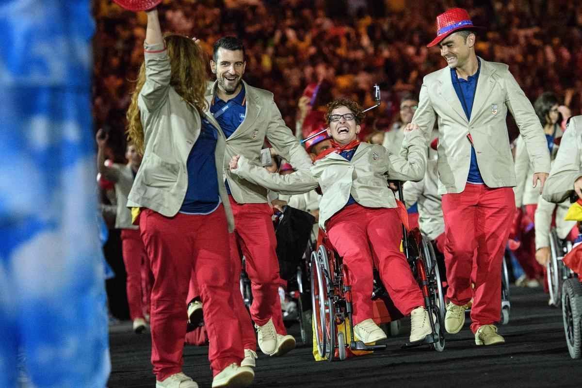 Delegaes na cerimnia de abertura da Paralimpada Rio 2016, no Maracan