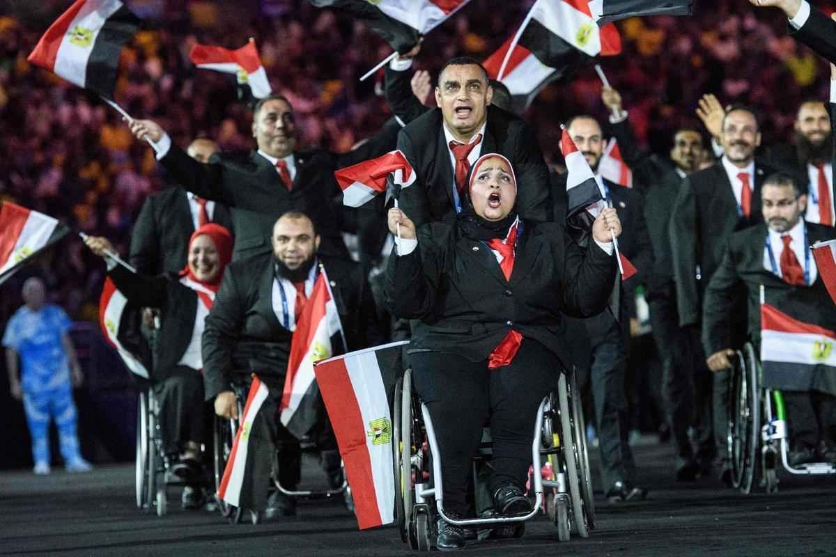 Delegaes na cerimnia de abertura da Paralimpada Rio 2016, no Maracan