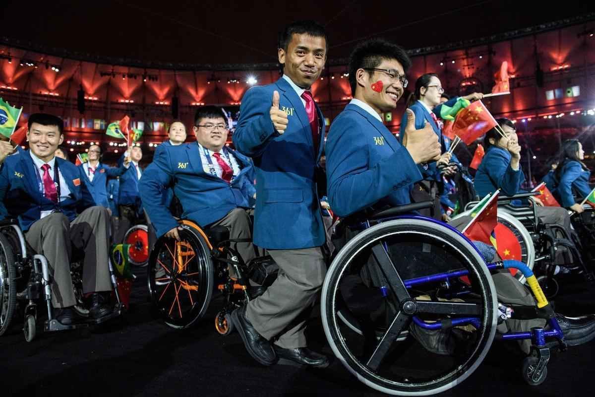 Delegaes na cerimnia de abertura da Paralimpada Rio 2016, no Maracan