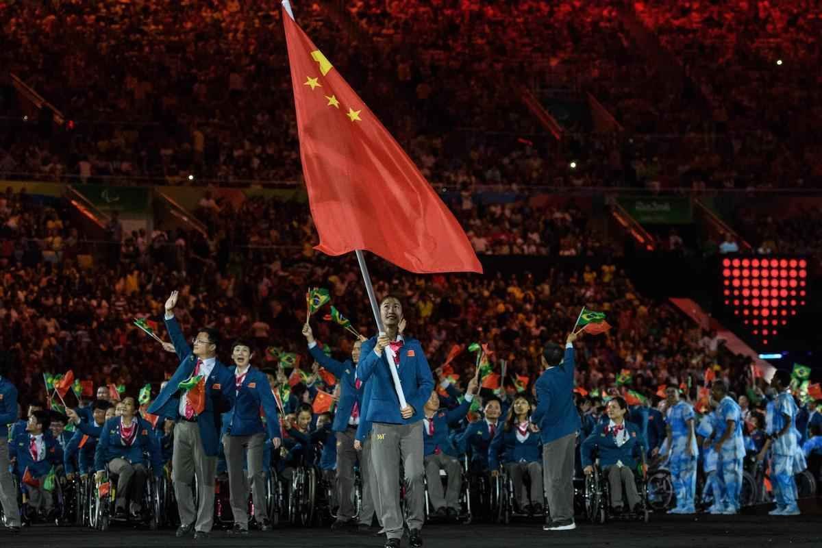 Delegaes na cerimnia de abertura da Paralimpada Rio 2016, no Maracan