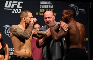 Pesagem oficial do UFC 203, em Cleveland - Yancy Medeiros (77,5kg) x Sean Spencer (77,1kg) 
