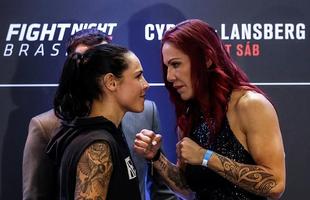 Media Day do UFC Fight Night Braslia - Encarada entre Lina Lansberg e Cris Cyborg